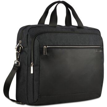 Портфель мужской BUGATTI Sera, антрацитовый, полиэстер, 40х11х34 см