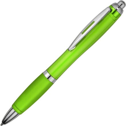 Ручка шариковая автоматическая "Nash" лайм/серебристый