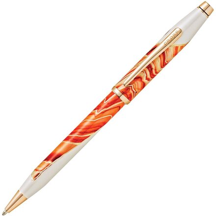 Ручка шариковая автоматическая "Wanderlust Antelope Canyon" оранжевый/золотистый