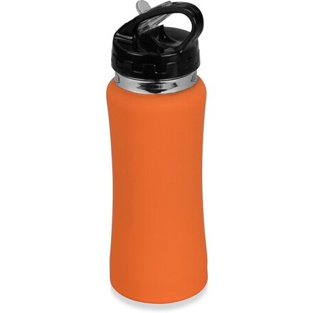 Бутылка для воды "Коста-Рика" оранжевый/черный/серебристый