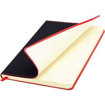 Блокнот A5 "Blackjack", черный/красный