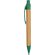 Ручка шариковая "Листок" светло-коричневый/зеленый