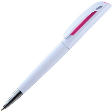 Ручка шариковая автоматическая "Justany" белый/розовый