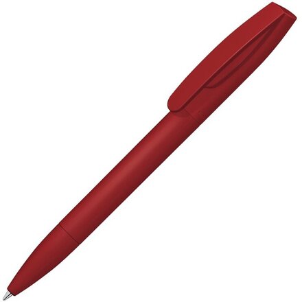 Шариковая ручка "Coral Gum " с прорезиненным soft-touch корпусом и клипом., красный