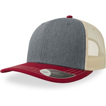 Бейсболка "SONIC" серый/красный/бежевый