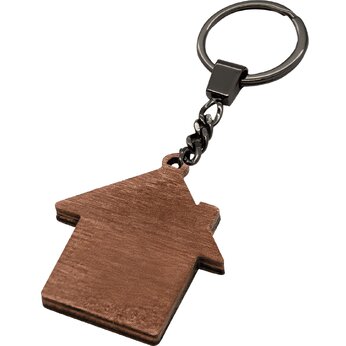 Брелок "Дом", черный/золотистый