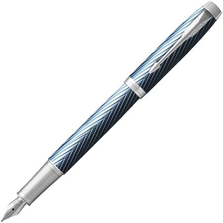 Перьевая ручка Parker IM Premium Blue Grey CT, перо: F, цвет чернил: blue, в подарочной упаковке.