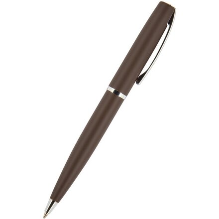 Ручка шариковая автоматическая "Sienna" коричневый/серебристый