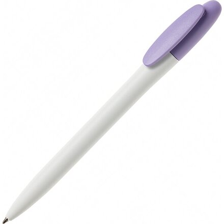 Ручка шариковая автоматическая "Bay MATT BC" белый/светло-фиолетовый
