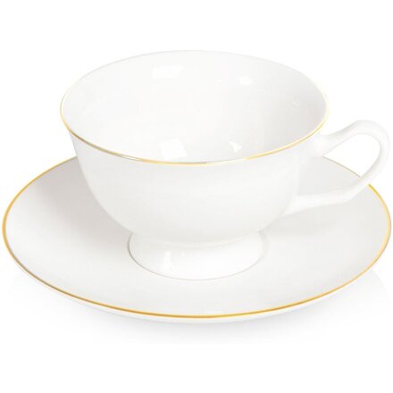 Чайная пара с золотой каймой, 200мл