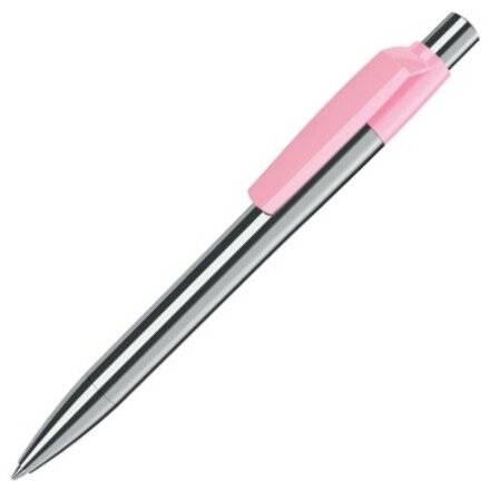 Ручка шариковая автоматическая "Mood Metal M M1" серебристый/светло-розовый