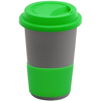 Кружка "Magic To Go" софт-тач, серый/зеленый