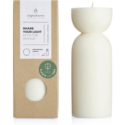 Originalhome органическая свеча - средняя - Белый