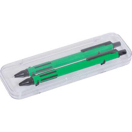 Набор "Future" зеленый/черный: ручка шариковая автоматическая и карандаш автоматический