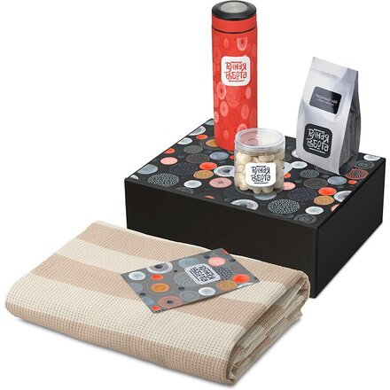 Подарочный набор «Re:y. Warm» с пледом, термосом и чаем