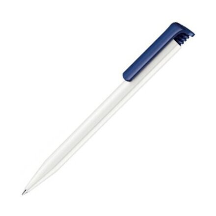 Ручка шариковая автоматическая "Super Hit Polished Basic" белый/темно-синий