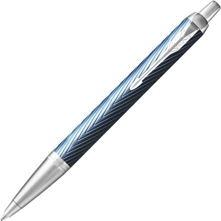 Шариковая ручка Parker "IM Premium", голубой/серебристый