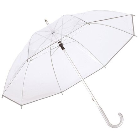 Зонт-трость "Panoramix" прозрачный/серебристый