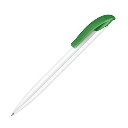 Ручка шариковая автоматическая "Challenger Polished Basic" белый/зеленый