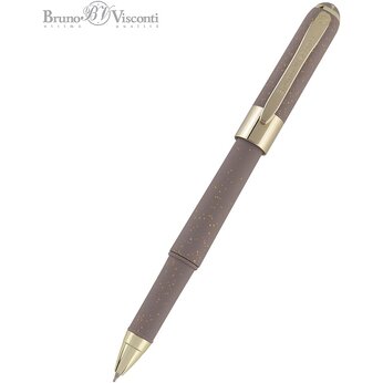 Ручка шариковая "Monaco" с глиттером, серый/золотистый