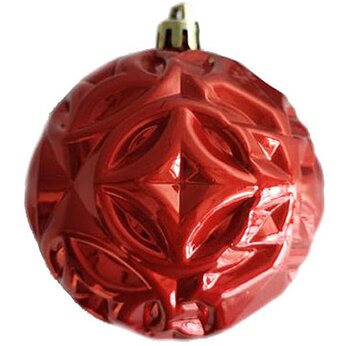 Новогоднее подвесное украшение из полистирола / 8x8x8см, красный