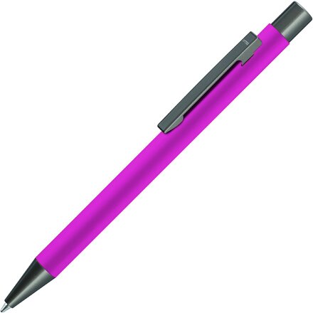 Ручка шариковая автоматическая "Straight Gum" софт-тач, розовый/антрацит
