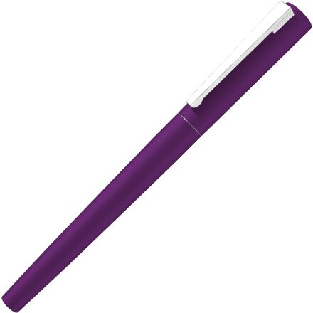 Ручка-роллер "Brush R Gum" софт-тач, фиолетовый/серебристый