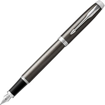Перьевая ручка Parker IM Metal Core Dark Espresso CT, перо: F, цвет чернил: blue, в подарочной упаковке.