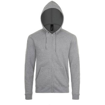 Толстовка худи унисекс "Stone" на молнии 260, S, серый меланж