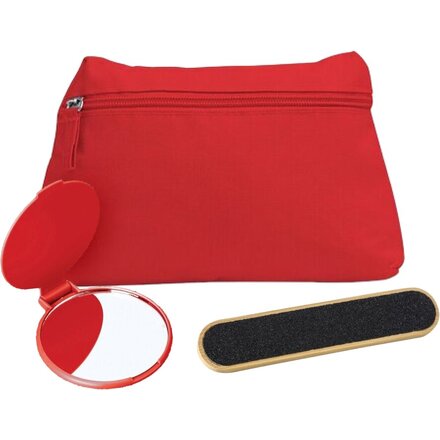 Набор подарочный: Косметичка "Sedna", пилка для ногтей, зеркало