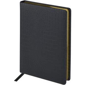 Ежедневник недатированный «Amazonia» A5, черный, срез золотистый