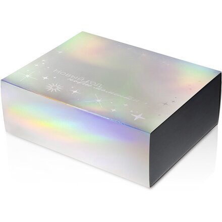 Подарочная коробка с голографическим шубером «Aurora», XL, вн. размер 300х235х105 мм., размер XL