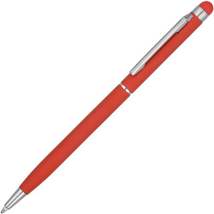 Ручка шариковая автоматическая "Jucy Soft" софт-тач, красный