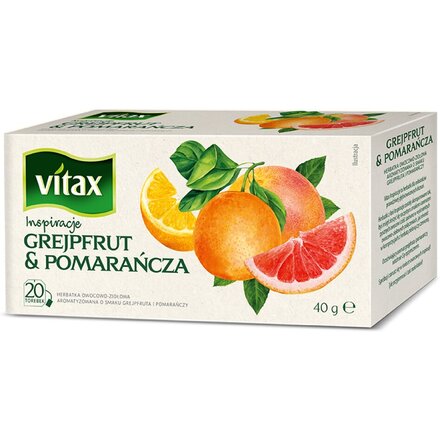 Чай фруктовый "Vitax" со вкусом грейпфрута и апельсина, пакетированный