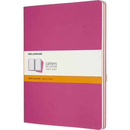 Блокнот "Cahier Journal Xlarge" 3 шт., розовый неон