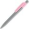 Ручка шариковая автоматическая "Mood Metal M M1" серебристый/светло-розовый