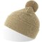 Шапка вязаная "Wind-S" с помпоном, бежевый