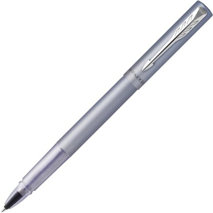 Ручка-роллер Parker Vector XL Silver Blue CT, цвет чернил black, стержень: F, в подарочной упаковке.