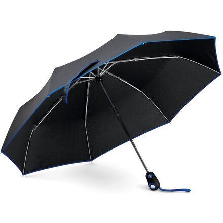 Зонт складной "99150" черный/королевский синий