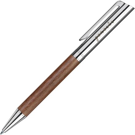 Ручка шариковая автоматическая "Tizio" коричневый/серебристый