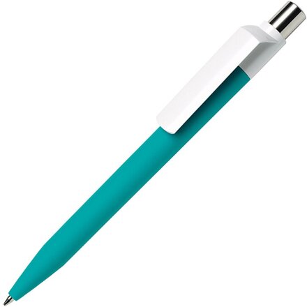 Ручка шариковая автоматическая "Dot GOM CB CR" софт-тач, бирюзовый