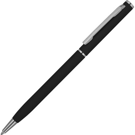 Ручка шариковая автоматическая "Атриум" черный/серебристый