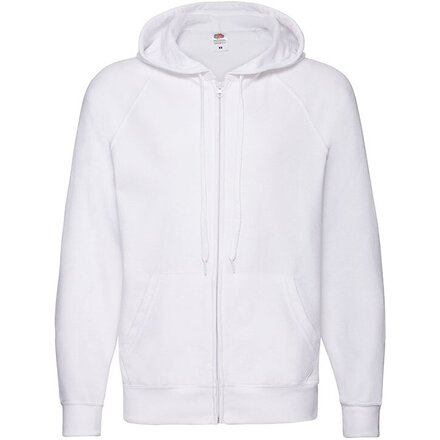 Толстовка мужская "Lightweight Hooded Sweat Jacket" 240, XXL, с капюшоном, белый
