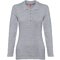 Рубашка-поло женская "Bern" 210, S, с длинным рукавом, серый меланж