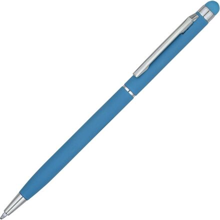 Ручка шариковая автоматическая "Jucy Soft" софт-тач, голубой
