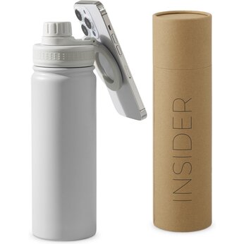 Вакуумная термобутылка с magsafe-держателем "INSIDER", 600 мл, белый