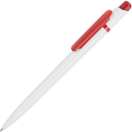 Ручка шариковая автоматическая "Этюд" белый/красный