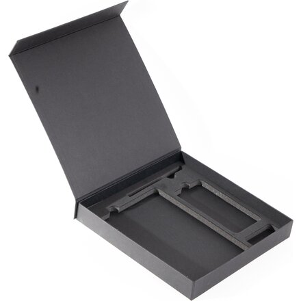 Коробка подарочная с ложементом, 3 предмета, черный