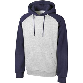 Толстовка мужская "Dublin" 300, M, с капюшоном, темно-синий/серый меланж