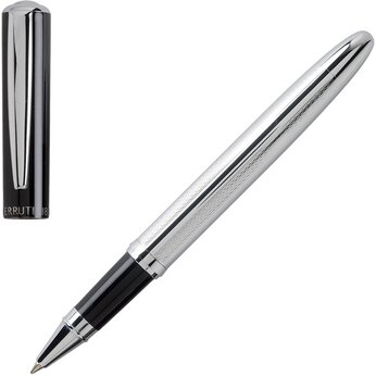 Ручка-роллер Lodge, серебристый/черный